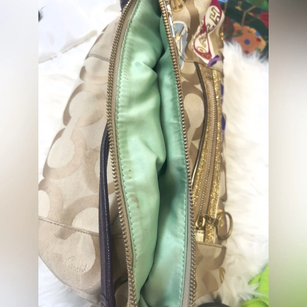 💜Coach Poppy Multicolor Signature Hobo Bag - Picture 14 of 16